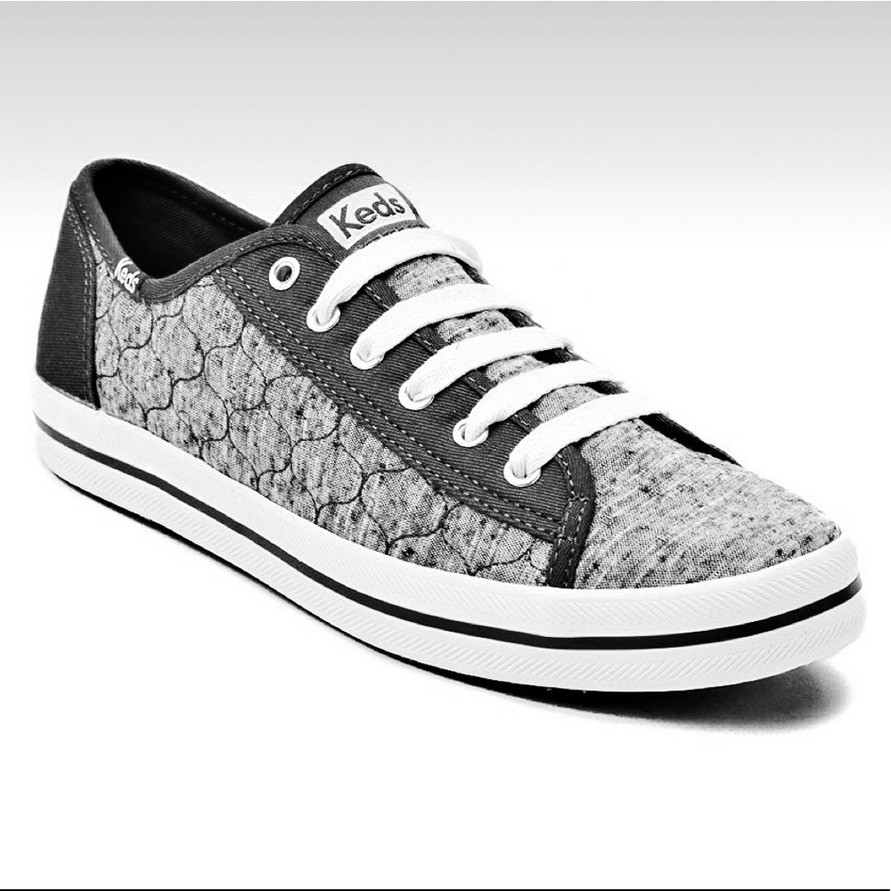 KEDS Women’s Kickstart Quilted Gray Sneakers Shoes